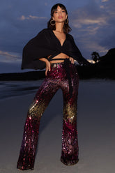 Black Wrap Crop Top With Cape